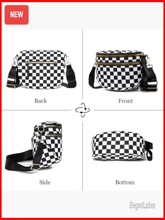 Nylon Crossbody Fanny Pack Sling Bag Adjustable Strap Water Resistant - Picture 6 of 6